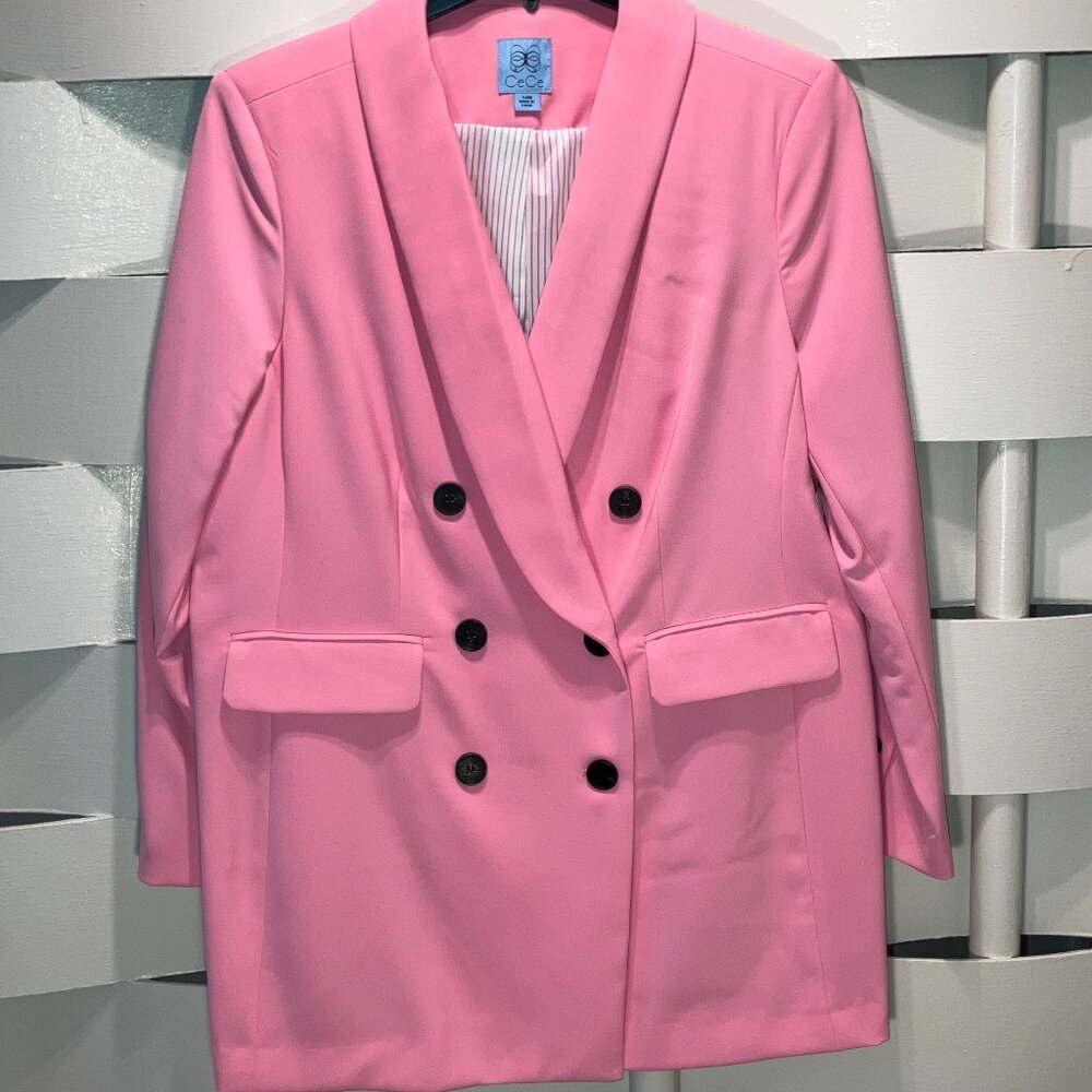 Cece Pink Long Blazer 14W
